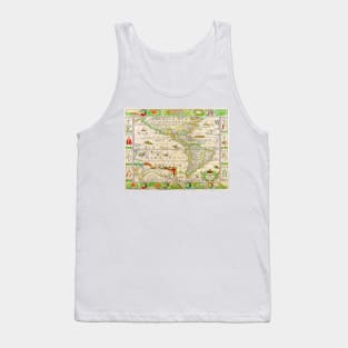 Pieter Van Den Keere - Map of America 1652 -  Ancient Worlds Tank Top